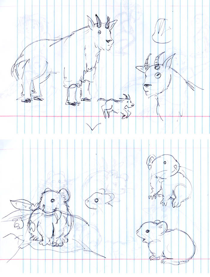 Animal Sketches for “Future”