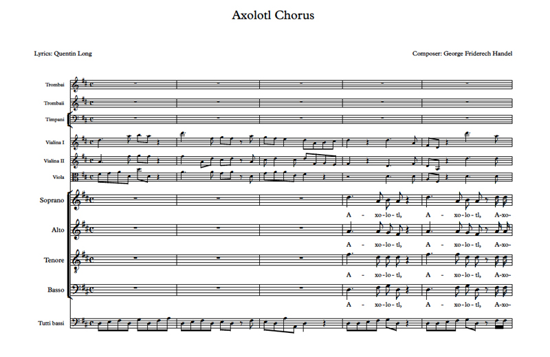 Axolotl Sheet Music